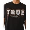 True Religion Men’s Ss True Stitch Tee(Jet Black)