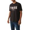 True Religion Men’s Ss True Stitch Tee(Jet Black)