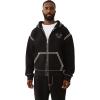 True Religion Men’s Super QT Cinched Zip Up Hoodie | Premium Active Top with Logo Detailing and Full Zip