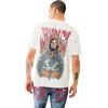 True Religion Men’s TR Reaper Tee – Premium Short Sleeve T-Shirt with Bold Reaper Graphic Design(Winter White)