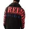 True Religion Overt Arch Logo Zip Up Hoodie for Men | Fleece-Lined Cotton Blend Sweatshirt with Hood & Kangaroo Pocket