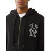 True Religion Rib Stitch Dept Boxy Zip Up for Men | Stylish Full Zip Sweatshirt, Comfortable Fit(Jet Black)