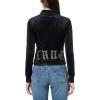 True Religion TR Velour Tracksuit Jacket for Women(Jet Black)