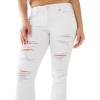 True Religion Women’s Becca Boot Cut Destroyed Jean(Optic White)