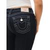 True Religion Women’s Becca Mid Rise Bootcut Flap Big T Stitching Jeans for Women – Body Rinse(Body Rinse)
