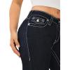 True Religion Women’s Becca Mid Rise Bootcut Flap Big T Stitching Jeans for Women – Body Rinse(Body Rinse)