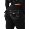 True Religion Women’s Big T Flare Pants | Wide Leg Sweatpants with Sign-Stitching & Pull-On Fit(Jet Black)