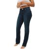 True Religion Women’s Billie Mid Rise Straight Stretch Single Needle Stitching Jeans Pant(Indigo Upgrade)