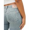 True Religion Women’s Billie Mid Rise Straight Stretch Single Needle Stitching Jeans Pant(Peak Spot)