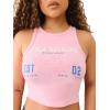 True Religion Womens Buddha Goddess Tank​(Prism Pink)