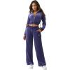 True Religion Womens Crystal Hs Velour Straight Leg(Astral Aura)