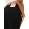 True Religion Women’s Halle Mid Rise Super Skinny Fit Jeans Denim Single Needle Stitching(Black Body Rinse)