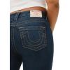 True Religion Women’s Halle Mid Rise Super Skinny Fit Jeans Denim Single Needle Stitching(Indigo Upgrade)