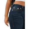 True Religion Women’s Halle Mid Rise Super Skinny Fit Jeans Denim Single Needle Stitching(Indigo Upgrade)