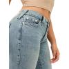 True Religion Women’s Halle Mid Rise Super Skinny Fit Jeans Denim Single Needle Stitching(Peak Spot)