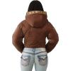 True Religion Women’s High Shine Foil Hooded Puffer – Lightweight & Comfortable Winter Jacket(Bronze)