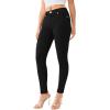 True Religion Women’s Jennie Mid Rise Curvy Skinny fit Comfort Jeans- Single Needle Stitching – Peak spot Color(Black Body Rinse)