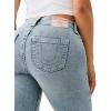 True Religion Women’s Jennie Mid Rise Curvy Skinny fit Comfort Jeans- Single Needle Stitching – Peak spot Color(Peak Spot)