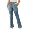 True Religion Women’s Joey Jeans Super T Denim Flare Leg Low Rise Flap Jeans for Women(Valmonte)