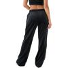 True Religion Women’s Misses Velour Straight Leg Pant(Jet Black)
