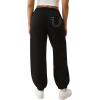 True Religion Womens Studded Carpenter Bf Jogger(Jet Black)