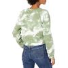 True Religion Women’s Tie Dye Shrunken Long Sleeve Pullover Sweatshirt(Desert Pine/Natural)