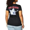 True Religion Women’s V-Neck Buddha Logo Tee(Black)