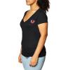 True Religion Women’s V-Neck Buddha Logo Tee(Black)