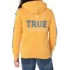True Religion mens Antique Zip Up Logo Hoody(Mineral Yellow)