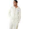 True Religion mens Antique Zip Up Logo Hoody(Winter White)