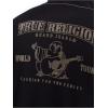 True Religion mens Classic Logo Long Sleeve Zip Up Hoodie(New Black)