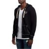 True Religion mens Classic Logo Long Sleeve Zip Up Hoodie(New Black)