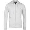 True Religion mens Classic Logo Long Sleeve Zip Up Hoodie(Oatmeal)