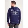 True Religion mens Classic Logo Long Sleeve Zip Up Hoodie(True Navy)