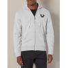 True Religion mens Logo Buddha Zip Hoody(Heather Grey)