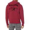 True Religion mens Logo Buddha Zip Hoody(Tibetan Red)