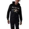 True Religion mens Metallic Buddha Fleece Hoody(Black)