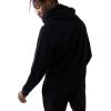 True Religion mens Metallic Buddha Fleece Hoody(Black)