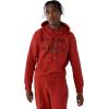 True Religion mens Metallic Buddha Fleece Hoody(True Red)