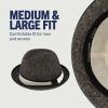 Wildkin True Religion Fedora Hat, Wide Brim Fedora Fashion Hat for Men and Women, Grey