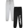 True Religion Boys 2 Pack Fleece Sweatpants – Stylish & Comfortable Jogger Pants Set for Active Kids(Black-heather Grey)