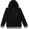 True Religion Boys Fleece Hoodies – Premium Zip Front & Pullover Sweatshirts, Stylish Design & Comfort(Black Metallic)