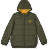True Religion Boys Puffer Jackets – Premium Winter Coats With Stylish Design & Warmth(Olive-yellow)