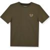 True Religion Boys Tee Shirts Short Sleeve Cotton T-Shirt for Boys Graphic Tees(Olive-gold)