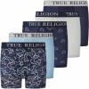 True Religion Boys Underwear 5 Pack Boxer Briefs for Boys 6-18 Durable Stretch Breathable Moisture Wicking(Blue Prints)