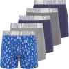 True Religion Cotton Stretch Mens Boxer Briefs, Mens Underwear Pack of 5(Navy/Grey/Silver)