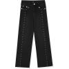 True Religion Girls Fashion Jeans – Premium Designer Denim Pants for Kids, Wide Leg, Cargo, Flare (Sizes 7-14)(Black Studs)