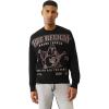 True Religion Long Sleeve Boxy SRS Sweater for Men – Warm & Stylish Pullover, Quality Fit(Jet Black)