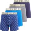 True Religion Mens Boxer Briefs Cotton Stretch Underwear for Men Pack of 4(Blue)