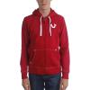 True Religion Men’s Buddha Logo Zip Hoodie Sweatshirt(Ruby Red)